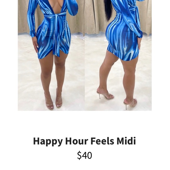 Blue Marble MIDI Dress - Picture 2 of 2